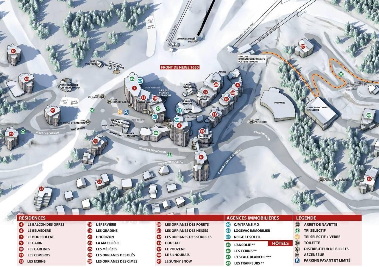 Carte de l’hébergement