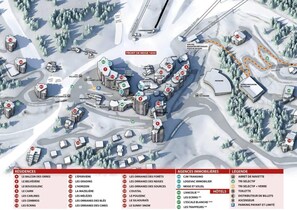 Property map - Ski-in/ski-out & foot of the slopes, 3rd floor, balcony, tv, ski locker, 30m², Les Orres (Les Orres)