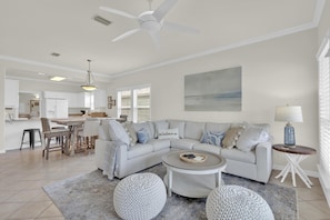 Duplex, 3 Bedrooms | Living area - Spinnaker Pointe 3b 3 Bedroom Duplex by RedAwning (Gulf Shores)