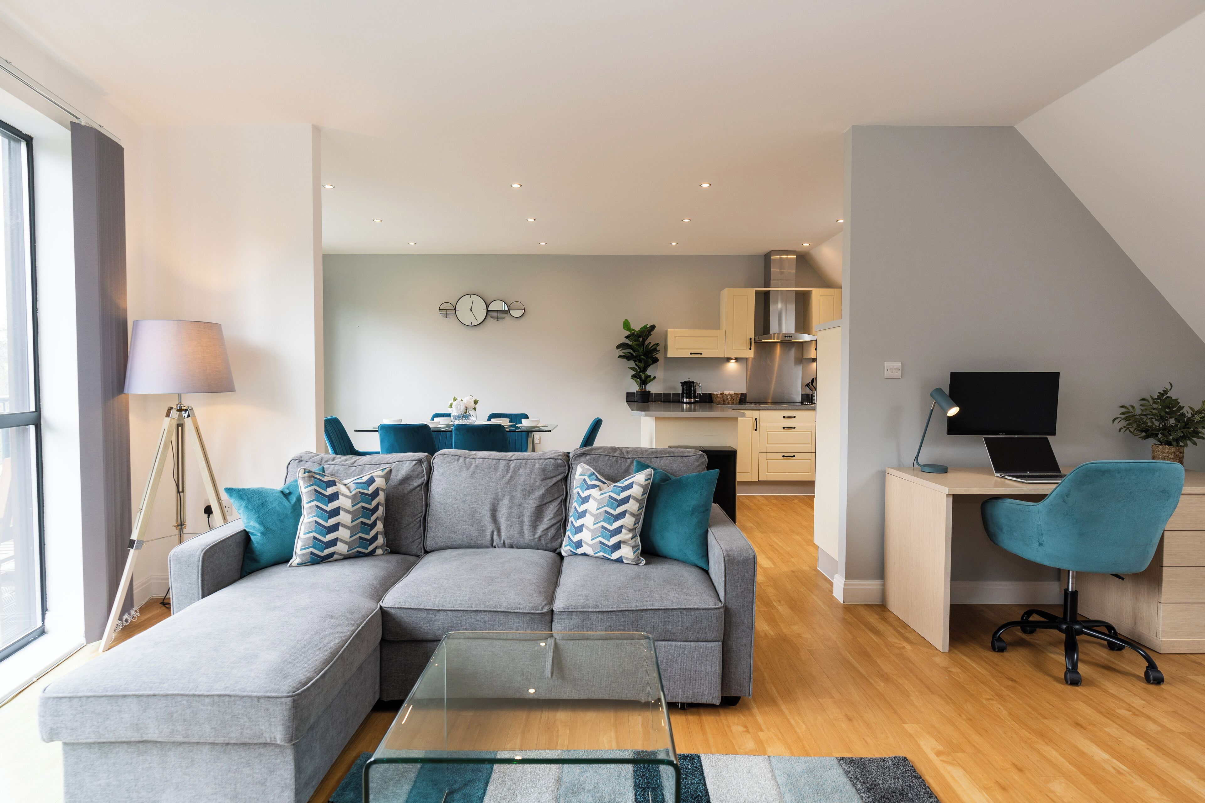 City Apartment, 2 Bedrooms | Living area | 55-inch Smart TV with digital channels