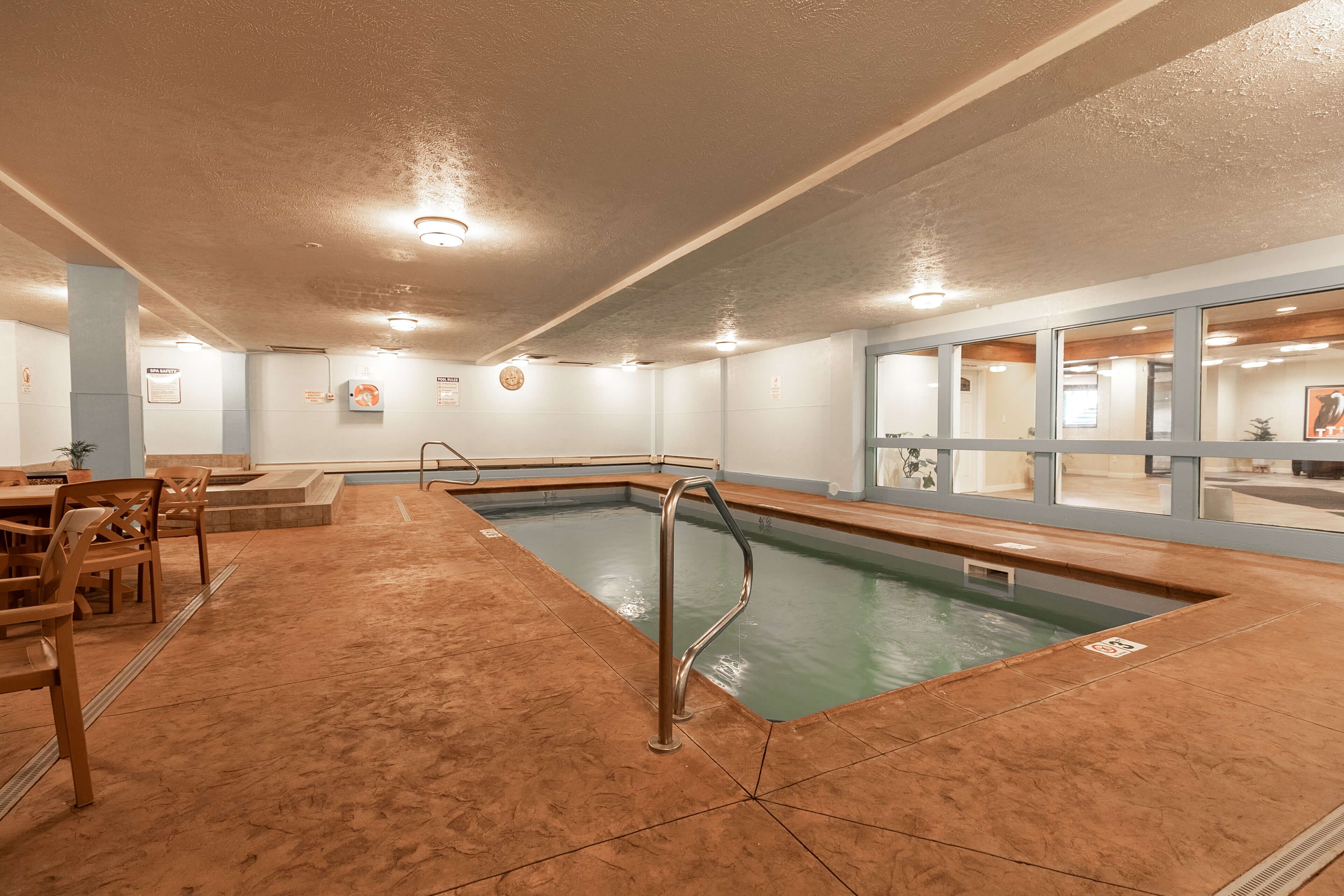 Indoor pool, a heated pool