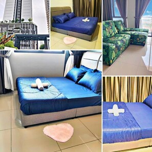 3 habitaciones, tabla de planchar con plancha y wifi 