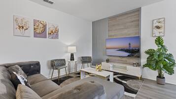 TV, fireplace, video games