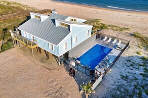 Exterior - Dog-friendly with Gulf view, pool, balcony, deck, fireplace, central AC, & W/D (St. George Island)