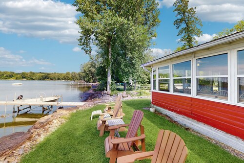 Lakefront retreat with kayak, dock, Adirondack chairs, & stellar views - dogs ok