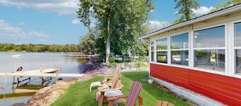 Lakefront retreat with kayak, dock, Adirondack chairs, & stellar views - dogs ok