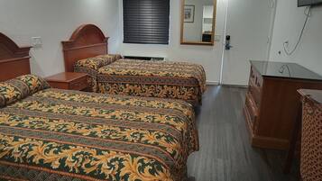 Standard Room, 2 Double Beds, Non Smoking, Refrigerator & Microwave | Desk, laptop workspace, free WiFi, bed sheets