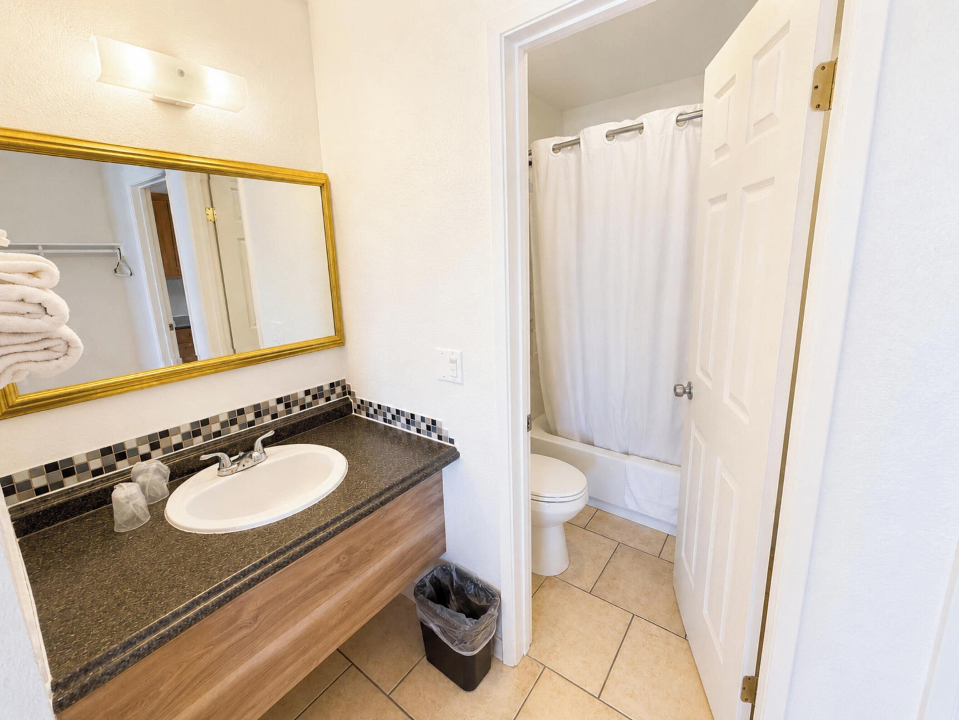 Free toiletries, hair dryer (on request), towels