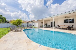 A heated pool