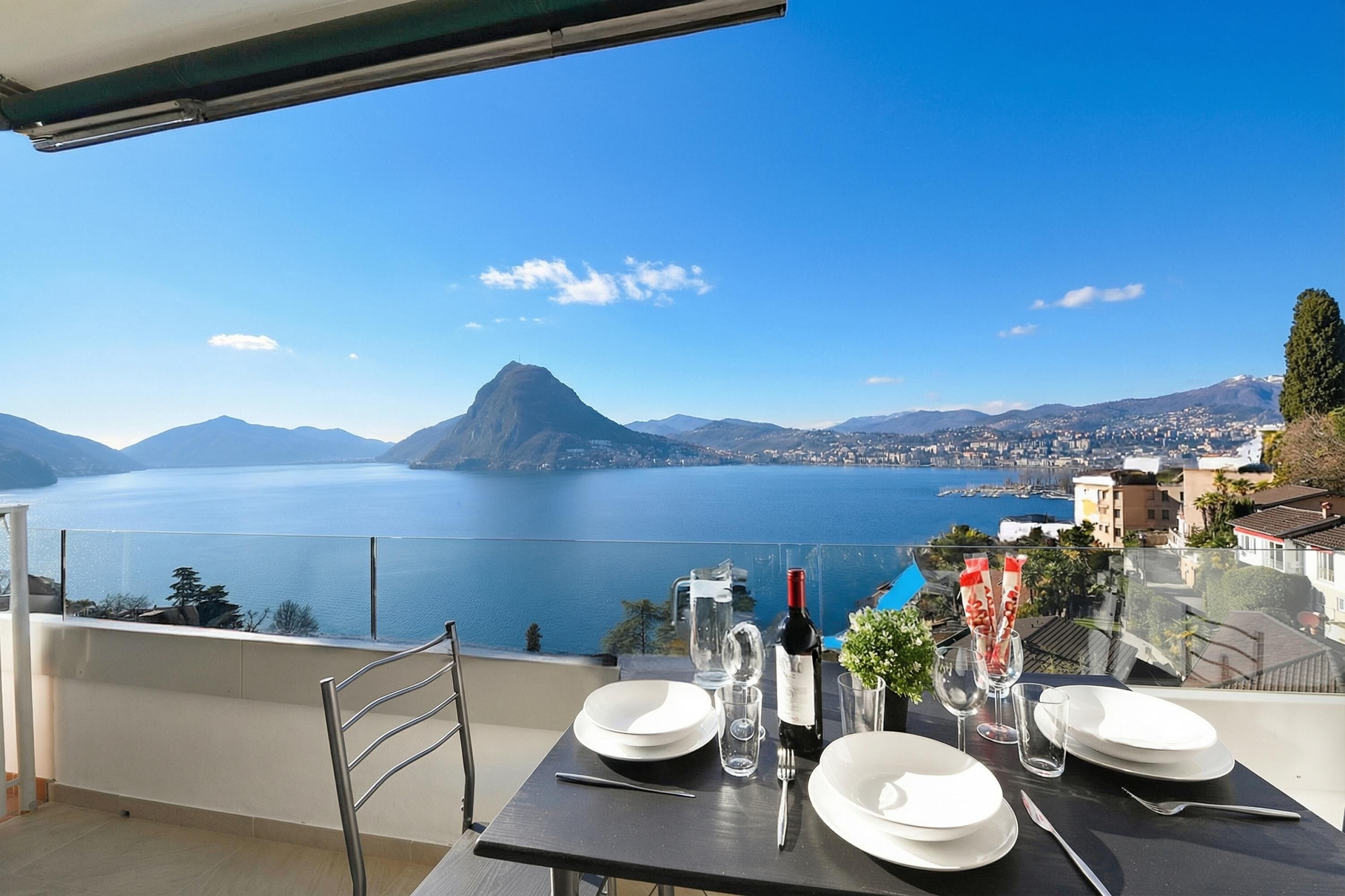 Standaard studio, uitzicht op bergen (View and Art) | Buiten dineren