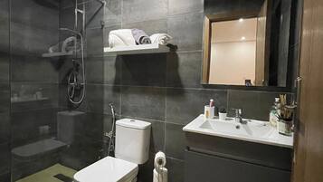 Towels, soap, toilet paper