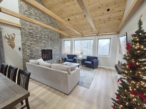 Smart-TV, peis og bøker