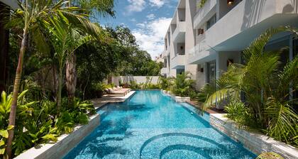 NHOA 108A Lux 2BR Condo Plunge Pool in Aldea Zama