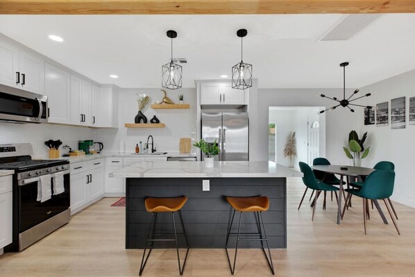 Microwave, oven, dishwasher, toaster