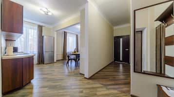 Apartment | Premium bedding, desk, laptop workspace, soundproofing