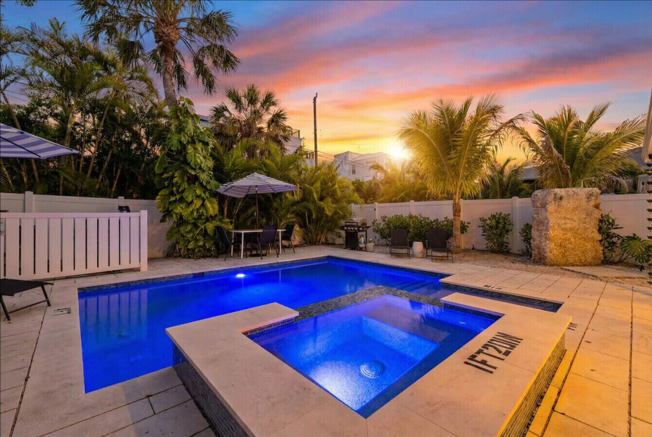A heated pool