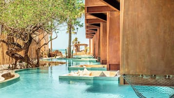 2 outdoor pools, open 8:00 AM to 10:00 PM, sun loungers