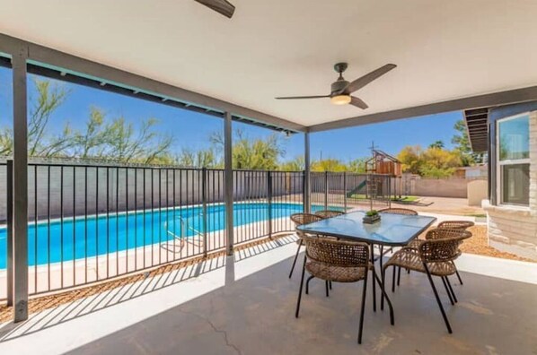 Outdoor pool, a heated pool