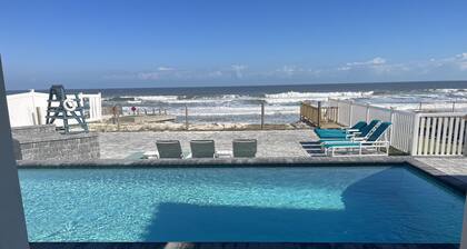 Renovated, direct oceanfront 5BR/6BA private pool home sleeps 16.