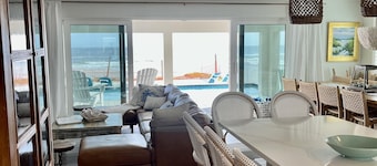 Renovated, direct oceanfront 5BR/6BA private pool home sleeps 16.