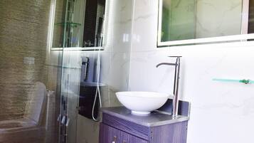 Towels, soap, toilet paper