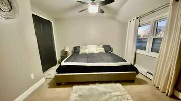 4 dormitorios, tabla de planchar con plancha, wifi y ropa de cama