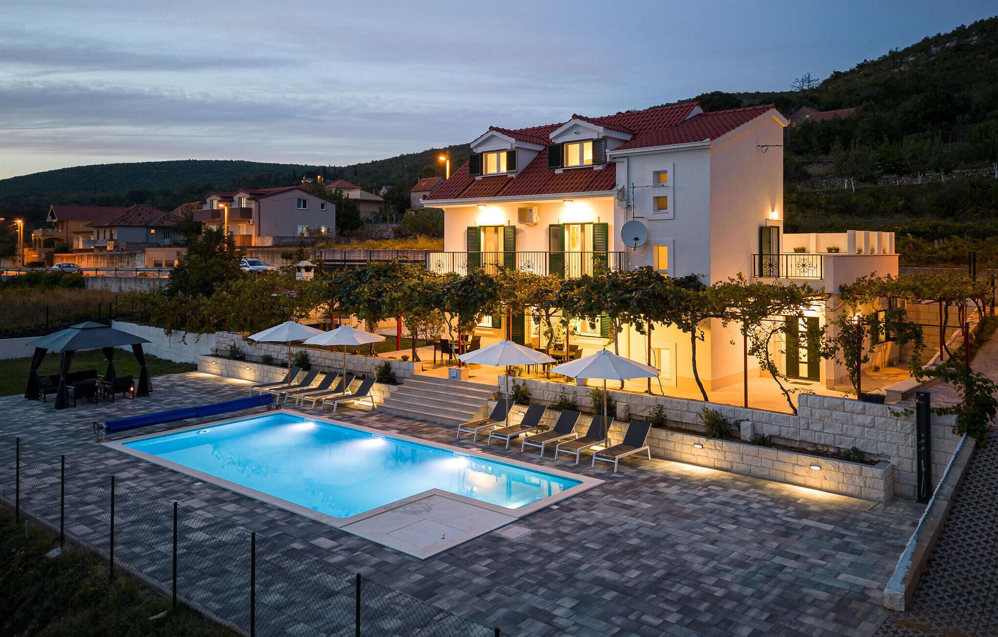 A heated pool
