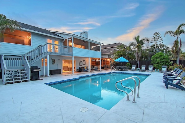 A heated pool