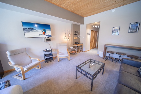 Studio Classique, 1 grand lit et 1 canapé-lit, coin cuisine, vue établissement (Gateway Lodge 5054) | Coin séjour