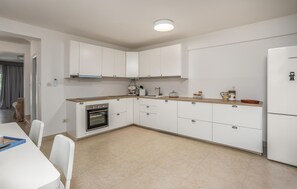 Fridge, oven, dishwasher, coffee/tea maker