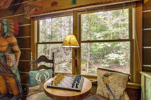 Games room - 'Drifting Feather' Mountain Cabin: Waterfront Deck (Blue Ridge)