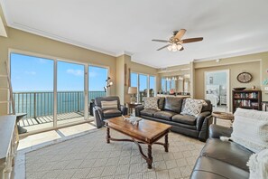TV, table football - Beachfront Penthouse Crystal Shores West 1402 | Beachside Pools, Fitness, Sauna | Beach Getaways (Gulf Shores)