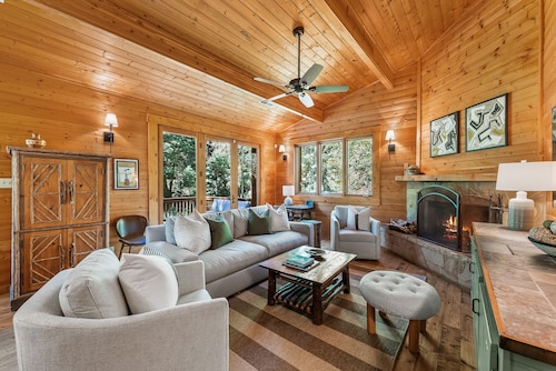 Above It All - Serene Forest Setting, Backs to Stream, Flat Backyard, Updated