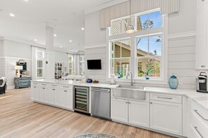 Fridge, microwave, oven, stovetop - Luxury Watercolor Retreat- Private Courtyard Pool & Golf Cart (Santa Rosa Beach)