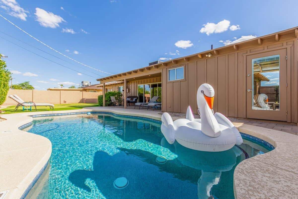 A heated pool