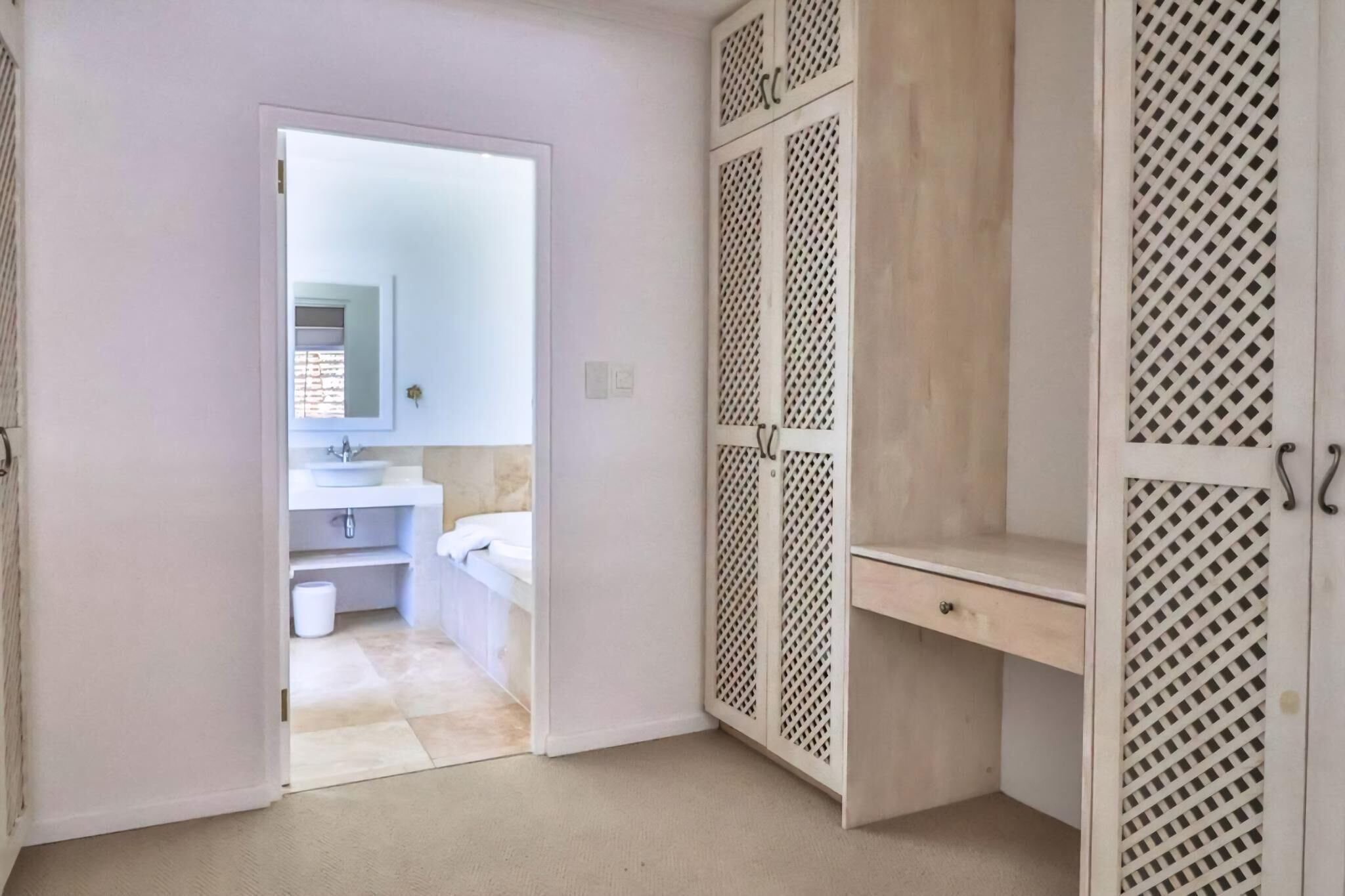 Bathtub, hair dryer, towels, soap