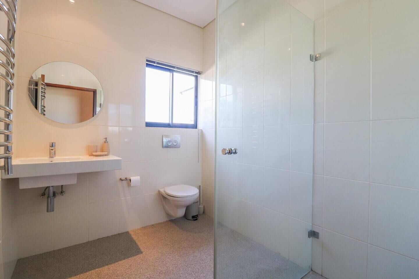 Bathtub, hair dryer, towels, soap