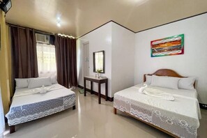 Desk, bed sheets - Isla Virginia Pantalan (Baler)