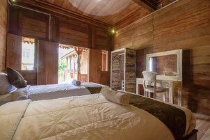 Desk, bed sheets