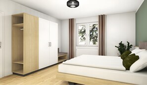 1 室のベッドルーム、WiFi (無料)、ベッドシーツ