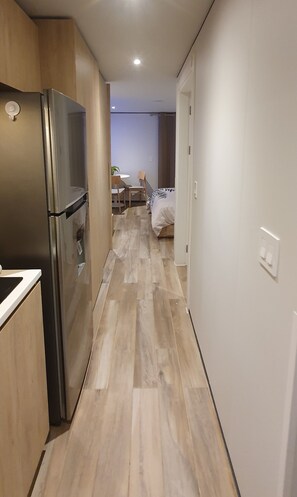 1 bedroom, iron/ironing board, free WiFi, bed sheets - A modern studio, on the 2nd floor and offering both elevator and stair access.
 (Maho , lowlands)