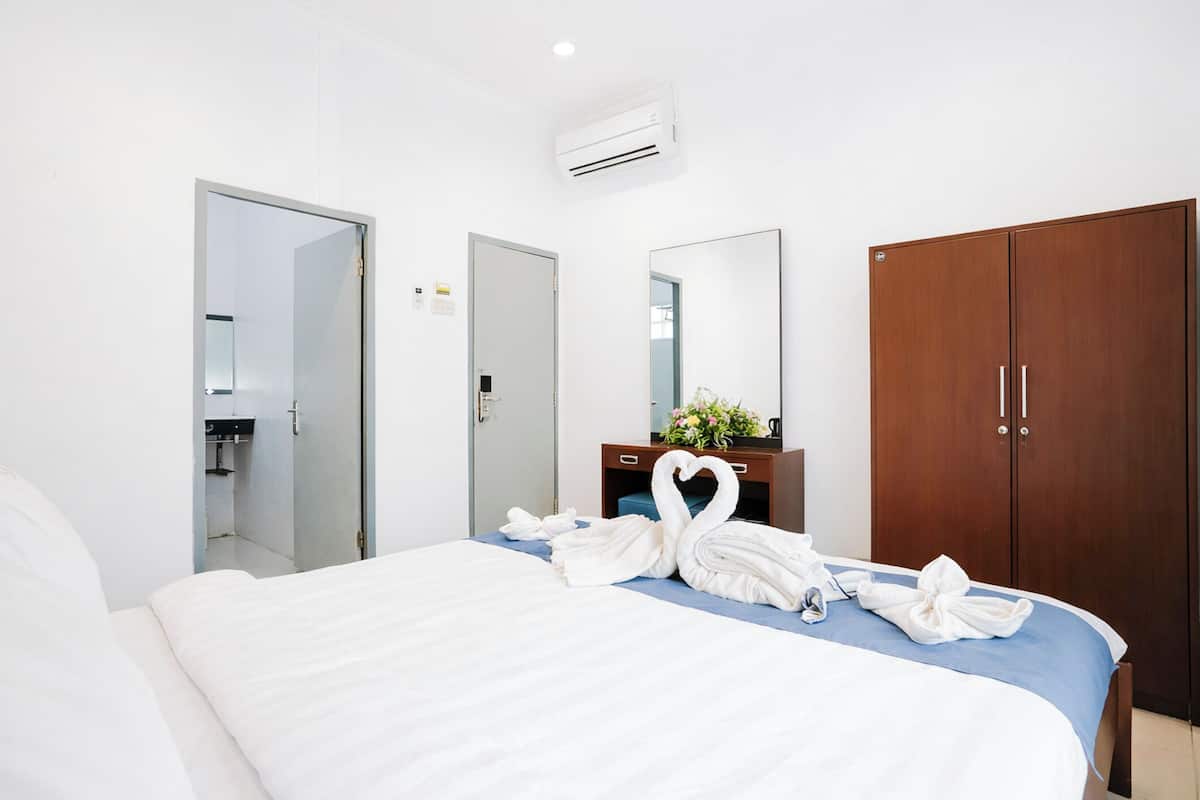 ห้องดีลักซ์ | โต๊ะทำงาน, Wi-Fi ฟรี, ผ้าปูที่นอน