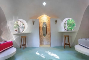 Room, 1 Bedroom | Living area | Books - Room-unique Jungle Dome 2 Queen Beds (Tulum)