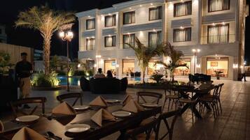 Front of property – evening/night