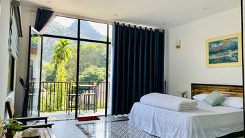 Habitació doble Deluxe, vistes a la muntanya | 1 dormitori, wifi gratuïta i roba de llit