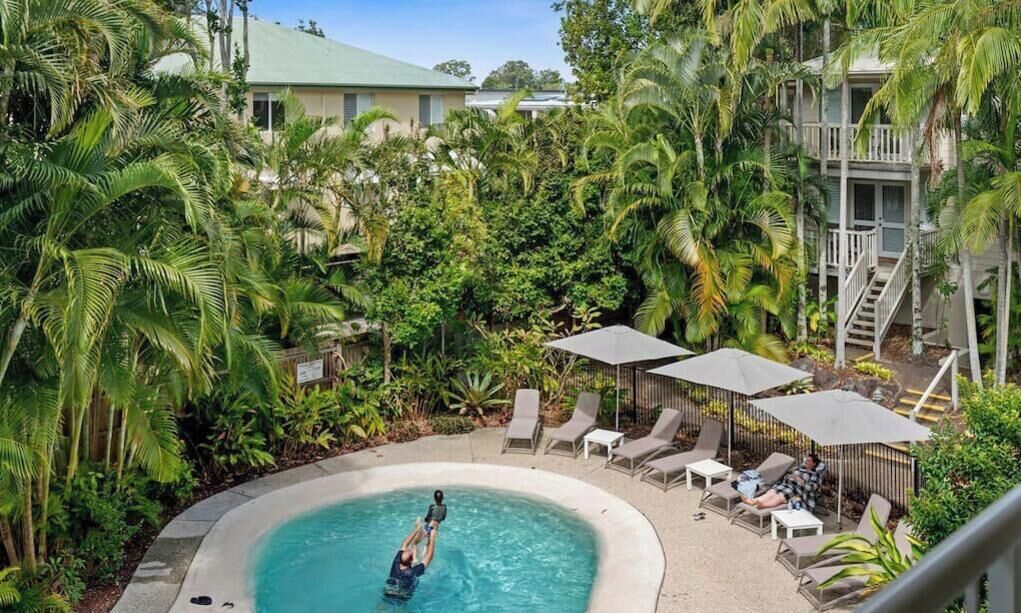 A heated pool