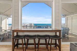 Interior - Island Enchantment - Oceanfront Pet Friendly Home w/ Cabana Service! FlexStay! Incredible Views, Poolside Tiki Bar, Hot Tub, and More! (Kill Devil Hills)