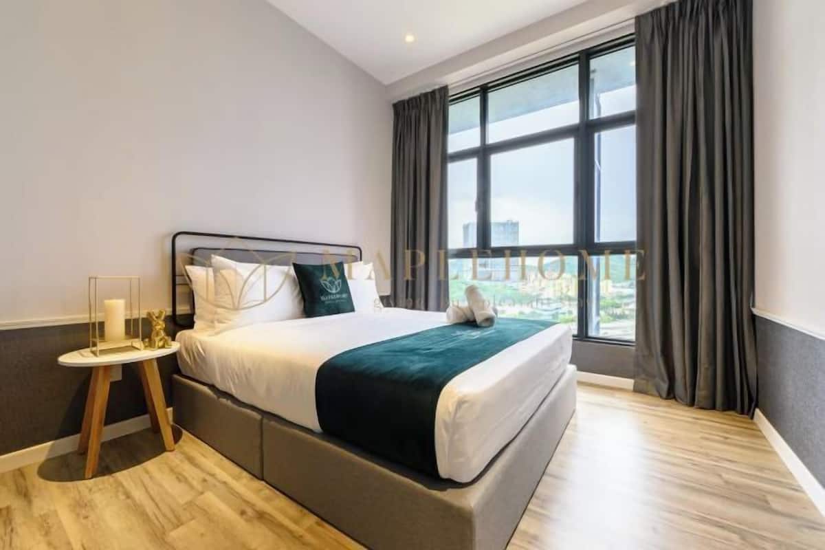 Blackout curtains, iron/ironing board, free WiFi, bed sheets