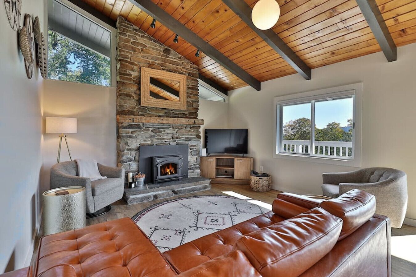 Cozy and Stylish Home With Woodstove