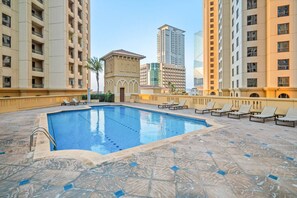 Pool - 3BR+Maid with marina view in JBR (Dubai)